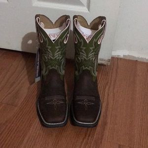Durango Green Flirt Saddle Cowgirl Boots